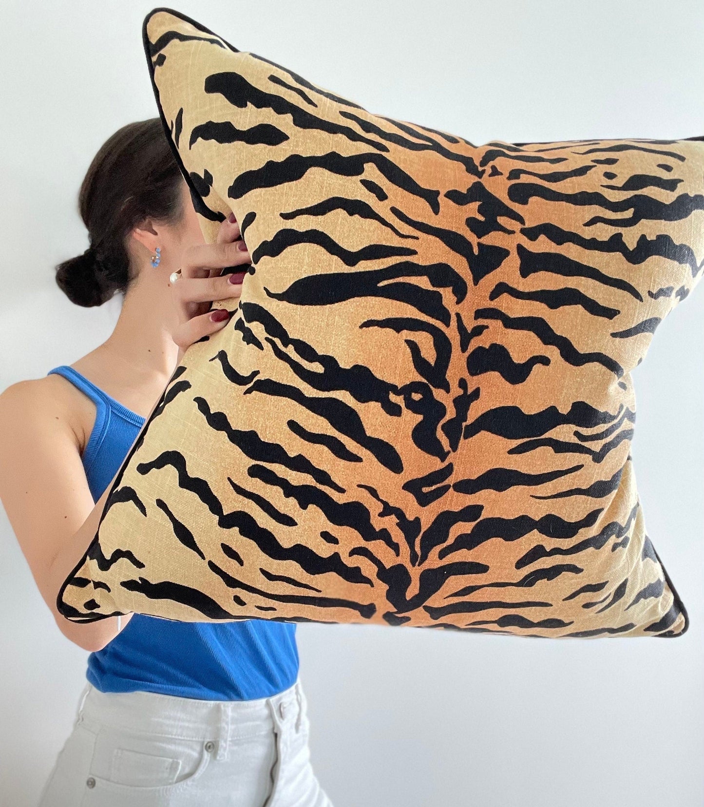 Vern Yip Amber Bengal Tiger Stripe Pillow Cover