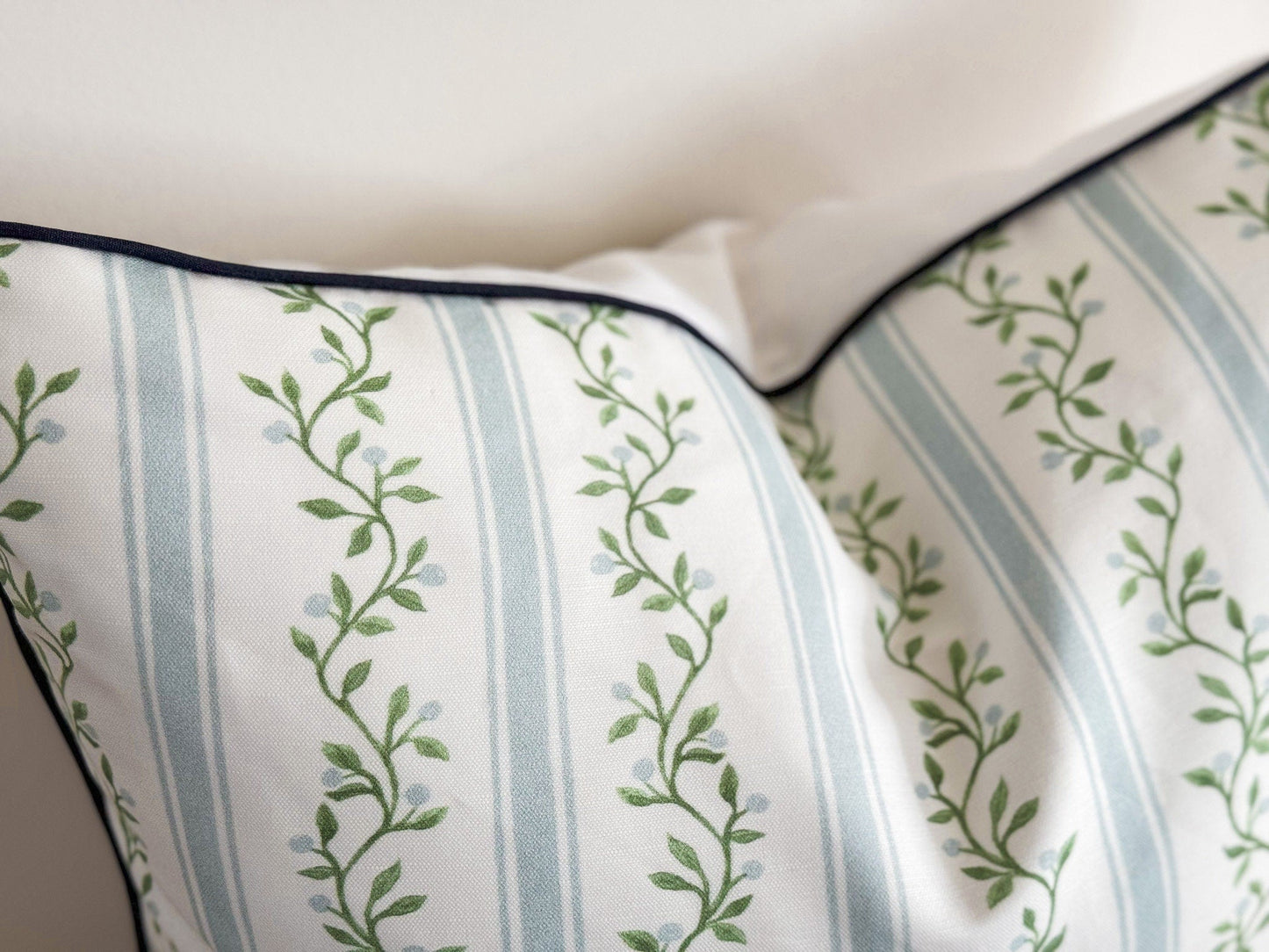 Danika Herrick Libby Floral Stripe Floral Pillow Cover Top