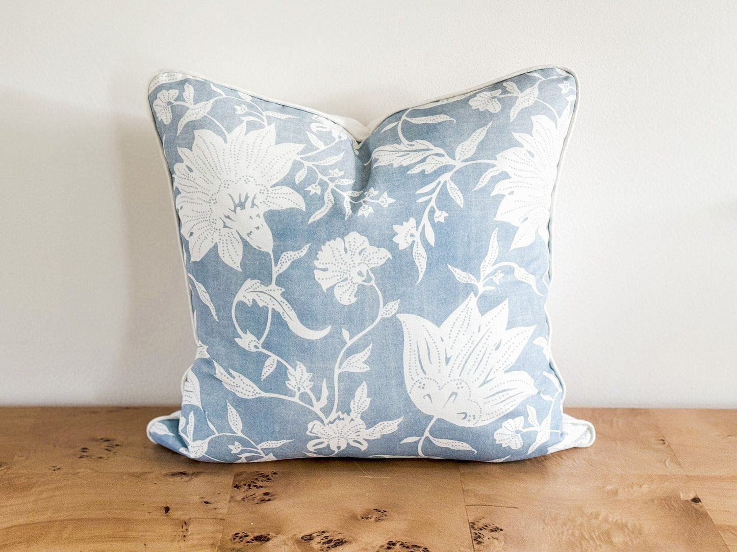 Serena & Lily Blue Deauville Floral Indoor Outdoor Pillow Cover