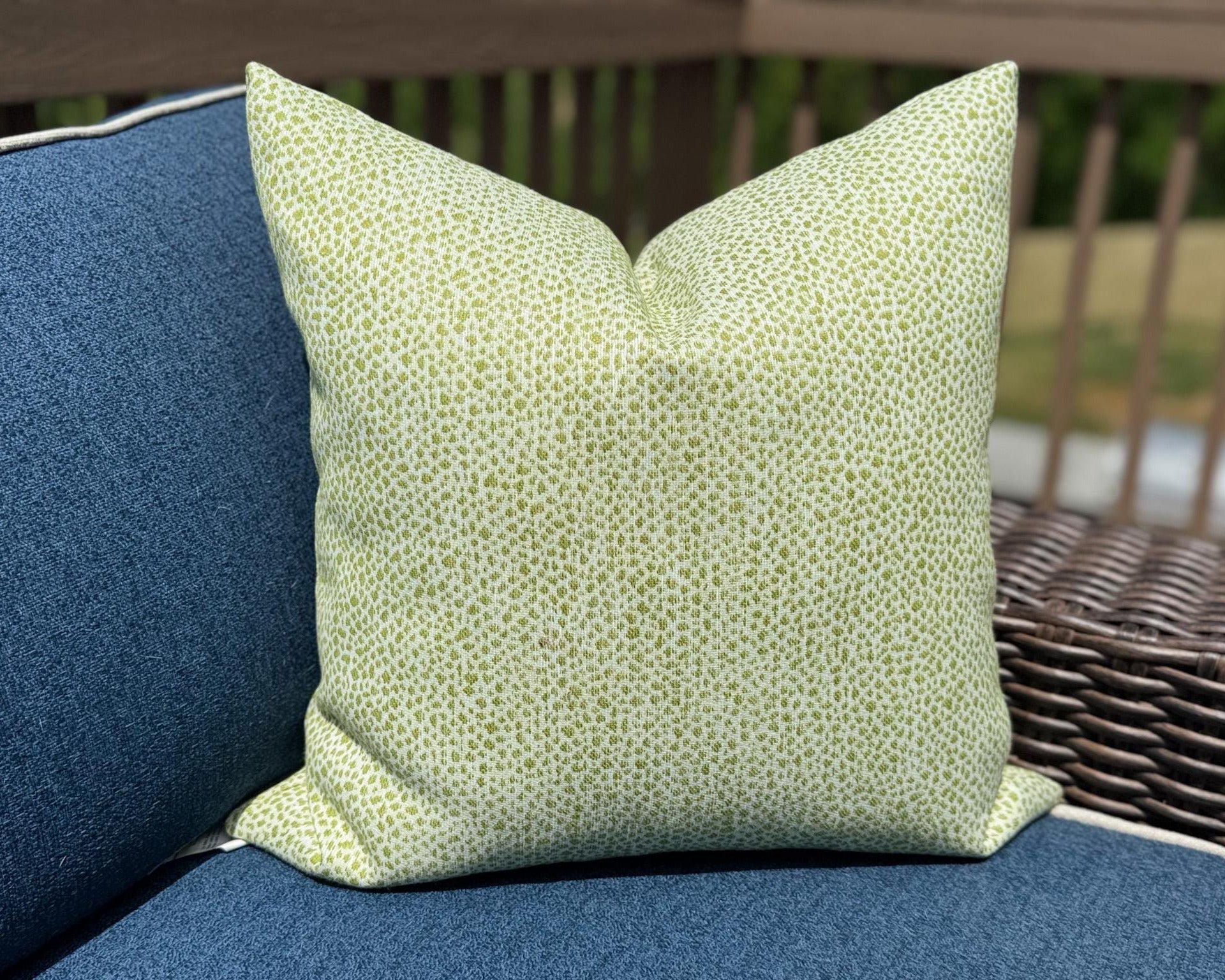 Ballard Tully Pear Indoor Outdoor Animal Print Dot Pillow Cover 