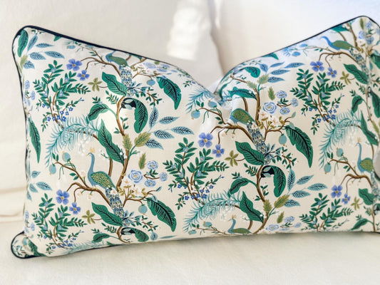 Rifle Paper Co. Vintage Garden Floral Animal Print Pillow Cover - Grandmillennial Decor