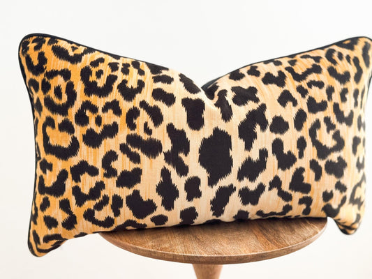 Ballard Velvet Cheetah Animal Print Pillow Cover - Grandmillennial Decor
