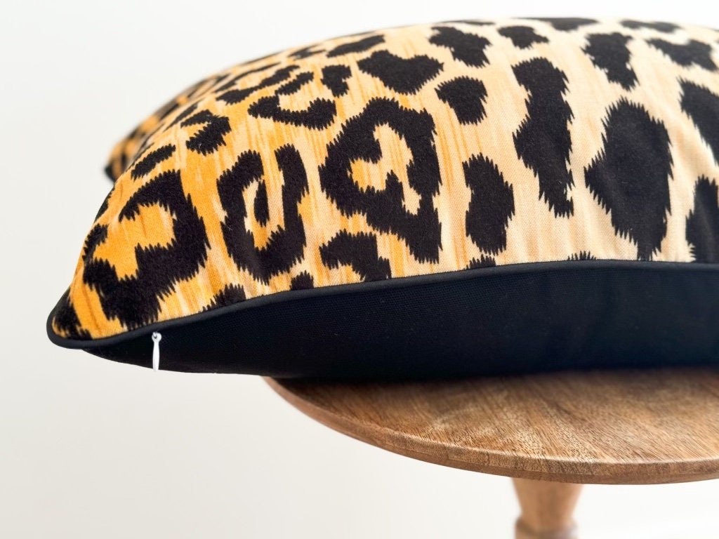 Ballard Velvet Cheetah Animal Print Pillow Cover Front