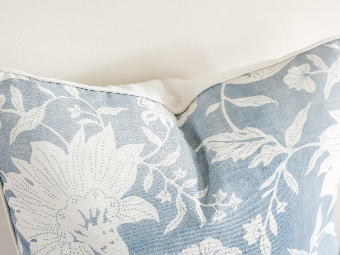 Blue Deauville Floral Indoor Outdoor Pillow 