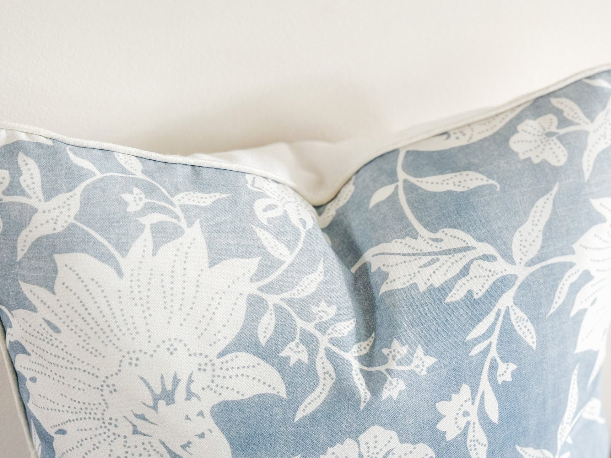 Blue Deauville Floral Indoor Outdoor Pillow 