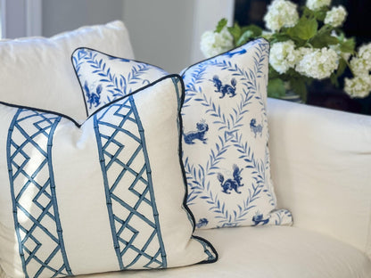 Danika Herrick Little Blue Beasties Pillow Cover two Pillow