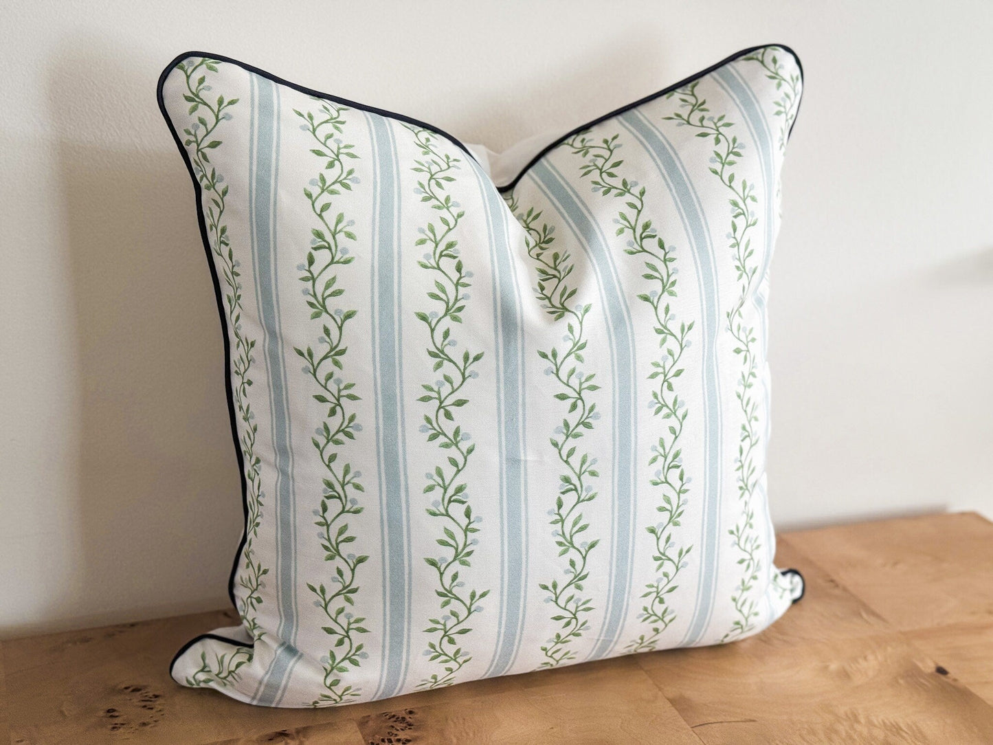 Danika Herrick Libby Floral Stripe Floral Pillow Cover