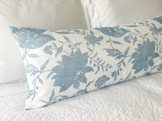 Serena & Lily White Deauville Floral Indoor Outdoor Pillow Cover