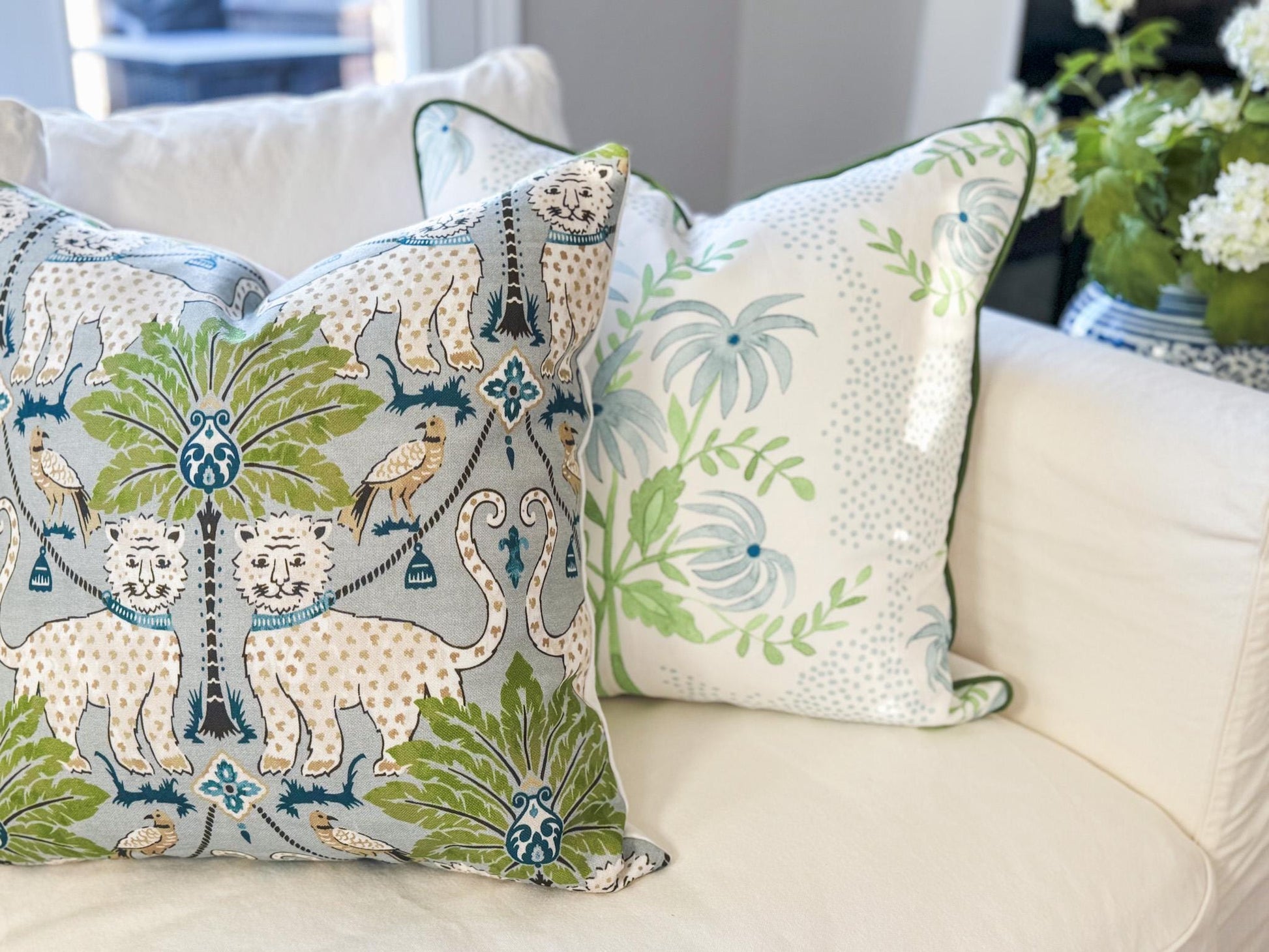 Danika Herrick Pearl's Bouquet Floral  Two Pillow Cover 