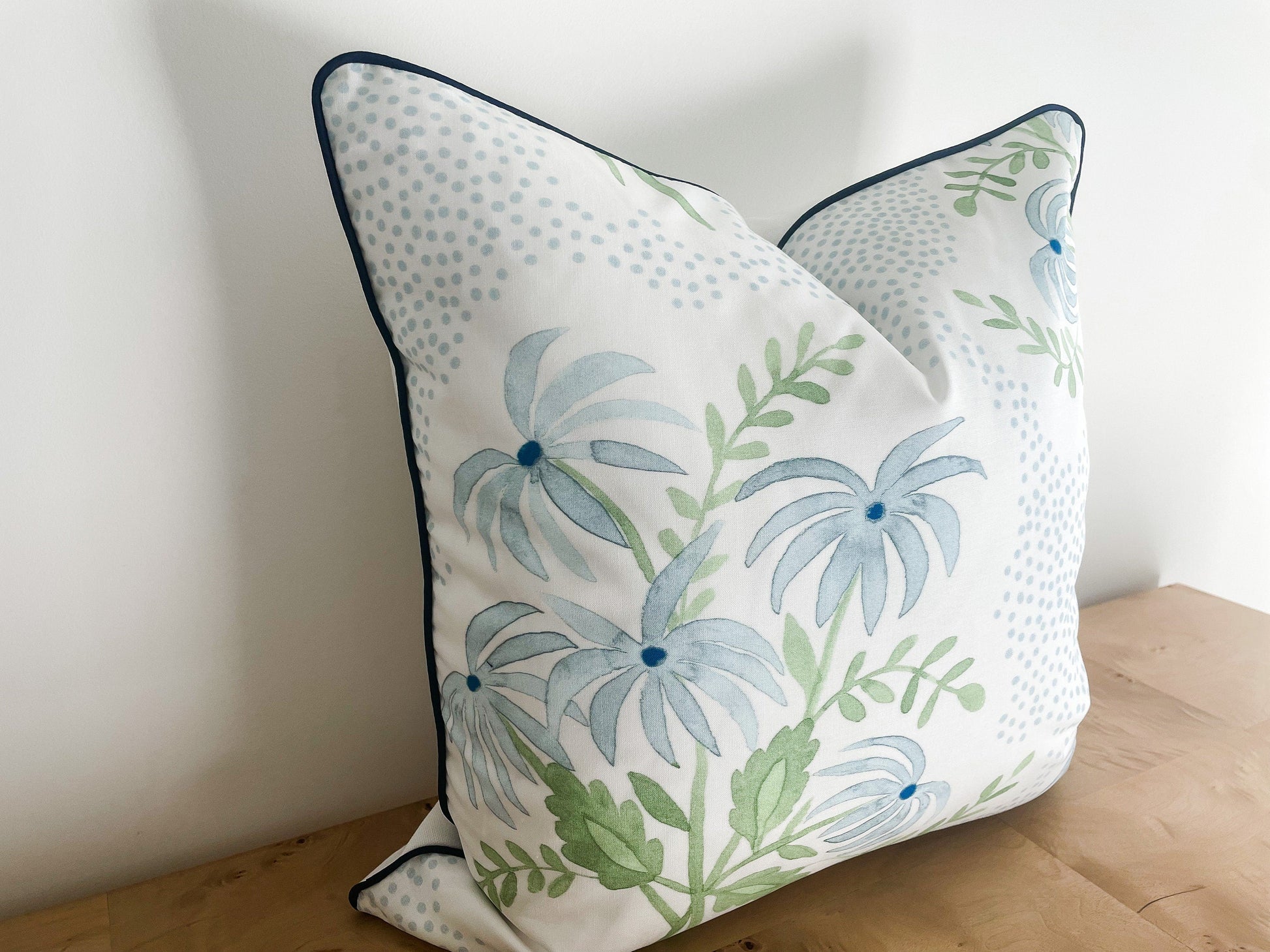 Danika Herrick Pearl's Bouquet Floral Pillow Cover Side