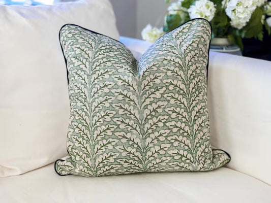 Blooming Green Leaf Pillow Cover