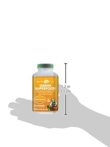 Amazing Grass Greens Blend Superfood Capsules: Super Greens with Organic Spirulina, Chlorella, Beet Root Powder, Digestive Enzymes & Probiotics, 150 Capsules (Packaging May Vary)