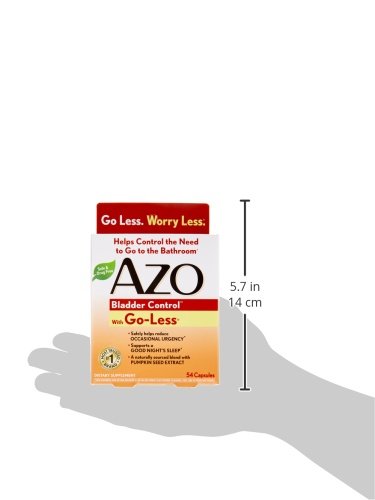 AZO Bladder Control with Go-Less Daily Supplement | Helps Reduce Occasional Urgency& leakage due to laughing, sneezing and exercise | 54 Count Capsules