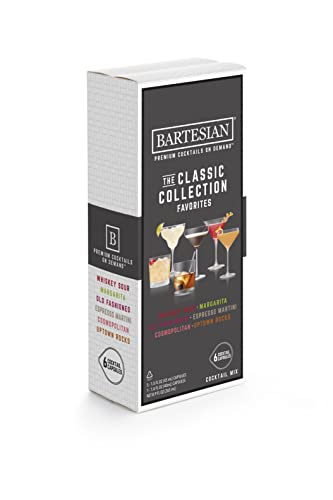 Bartesian The Classic Collection Favorites Cocktail Mixer Capsules, Variety Pack of 6 Capsules, for Bartesian Premium Cocktail Maker (55524)