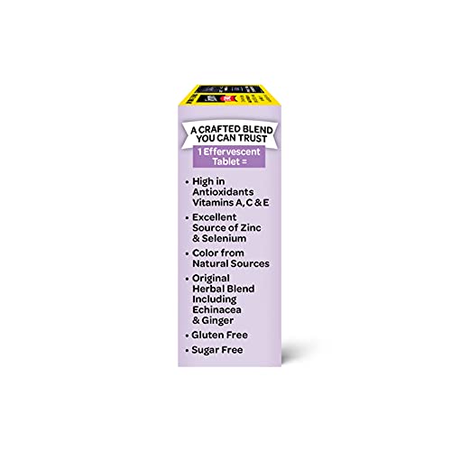 Airborne Elderberry + Zinc & Vitamin C Effervescent Tablets, Immune Support Supplement With Powerful Antioxidant Vitamins A C E, 30 Fizzy Drink Tablets, Elderberry Flavor