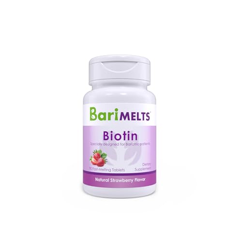 BariMelts Biotin, Dissolvable Bariatric Vitamins, Natural Strawberry Flavor, 90 Fast Melting Tablets