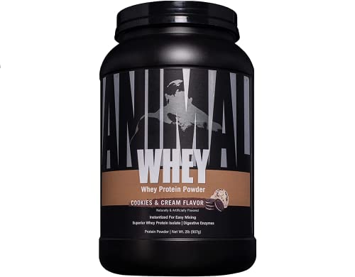 Animal Whey Isolate Whey Protein Powder – Isolate Loaded for Post Workout and Recovery – Low Sugar with Highly Digestible Whey Isolate Protein and Pounds AM64, Cookies & Cream, 32 Ounce