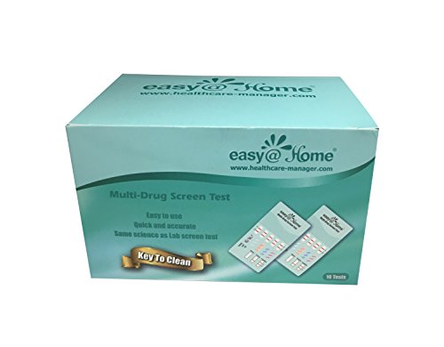 10 Pack Easy@Home 5 Panel Instant Drug Test Kits - Testing Marijuana (THC), COC, OPI 2000, AMP, BZO - Urine Dip Drug Testing - #EDOAP-754