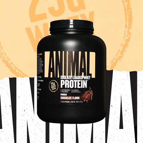 Animal Universal Nutrition Whey Isolate Loaded Protein Powder Supplement, Chocolate, 4 lb