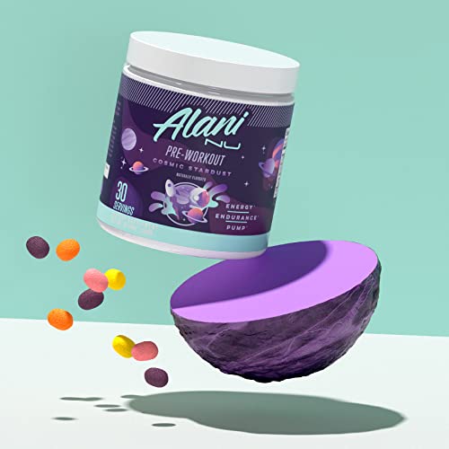 Alani Nu Pre Workout Powder Cosmic Stardust | Amino Energy Boost | Endurance Supplement | Sugar Free | 200mg Caffeine | L-Theanine, Beta-Alanine, Citrulline | 30 Servings