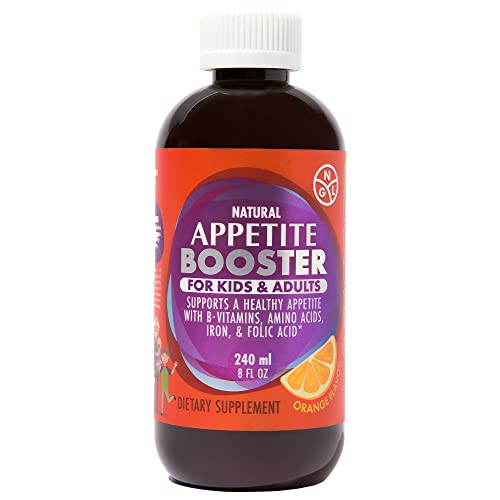 Appetite Booster Weight Gain Stimulant Supplement Eat More for Underweight Kids & Adults Fortified with Vitamins B1,B2,B3,B5,B6,B12, Folic Acid , Iron, Zinc, Amino Acids, Flax Seed Oil