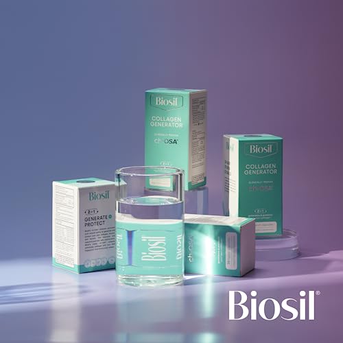 Biosil Collagen Generator - 120 Capsules - with Patented ch-OSA Complex - Generates & Protects Your Own Collagen - GMO Free - 120 Servings