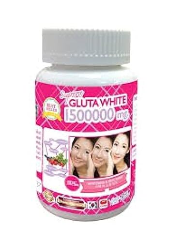 1 Bottle X 30 Softgels Supreme Gluta White 1500000mg. Super Whitening Glutathione Anti - Aging. (Supreme Whitening Skin Boost up Collagen Remove Dark Spot and Scar Tighten Pore Healthy Skin and Hair)