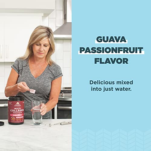 Ancient Nutrition Multi Collagen Protein Powder Beauty Within, Guava Passion Fruit, Formulated by Dr. Josh Axe Flavor, Hydrolyzed Collagen Supplement Supports Hair, Skin & Joints, 24 Servings, 9.74 OZ