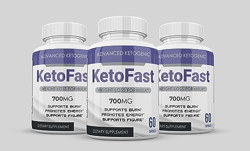 (Official) Keto Fast 700, Strong Advanced Formula 1300mg, Made in The USA, (3 Bottle Pack), 90 Day Supply