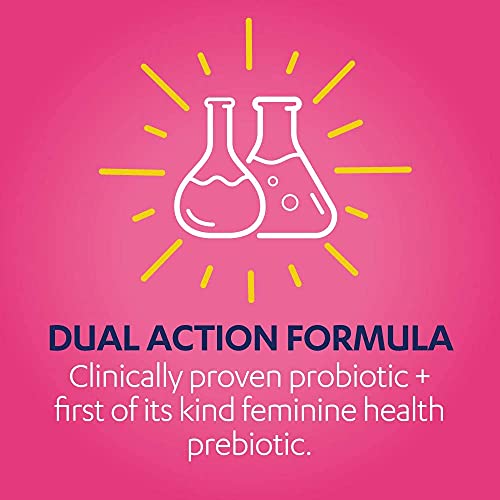 AZO Dual Protection | Urinary + Vaginal Support* | Prebiotic Plus Clinically Proven Women's Probiotic | Starts Working Within 24 Hours | Non-GMO | 30 Count