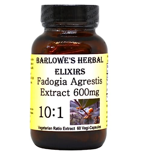 Barlowe's Herbal Elixirs Fadogia Agrestis Extract - 60 600mg VegiCaps - Stearate Free, Glass Bottle!