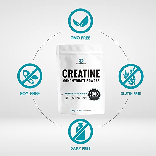 2 Pack Creatine Monohydrate Powder 600 Grams (21.2oz), Unflavored | Pure | Micronized Creatine Powder, 5000mg Per Serving, 4 Month Supply, Vegan | Keto, Non-GMO, No Filler, No Additives - 120 Servings