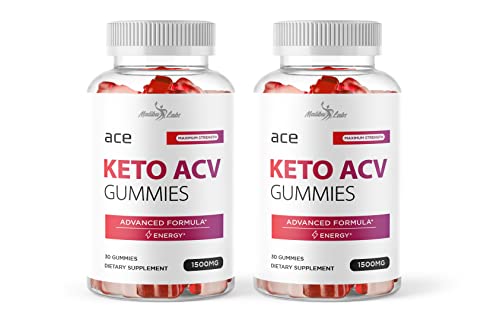 Ace Keto ACV Gummies Weight Loss - 1500mg Once a Day, Strong Time Released Advanced Ketogenic Formula - Premium Apple Cider Vinegar Ketosis Shark Gummies (2 Pack) 60-Day Supply Tank