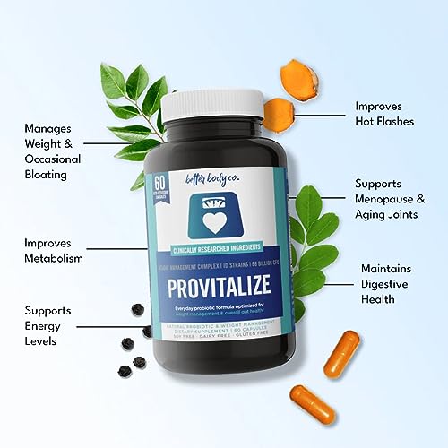 Better Body Co. Provitalize | Probiotics for Women, Menopause Weight, 68.2 Billion CFU - Relief for Bloating, Hot Flashes, Joint Pain, Night Sweats - Thermogenic - Gut and Digestive Health (2 Pack)