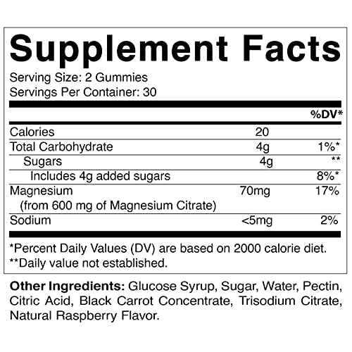 3 Pack - Vitamatic Magnesium Gummies 600mg per Serving - 60 Vegan Gummies - Promotes Healthy Relaxation, Muscle, Bone, & Energy Support