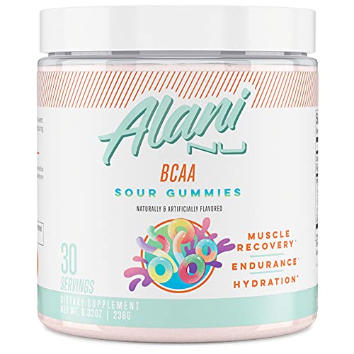 Alani Nu BCAA SOUR GUMMIES | Branch Chain Essential Amino Acids | 2:1:1 Formula | Supplement Powder | Muscle Recovery Vitamins for Post-Workout | 30 Servings