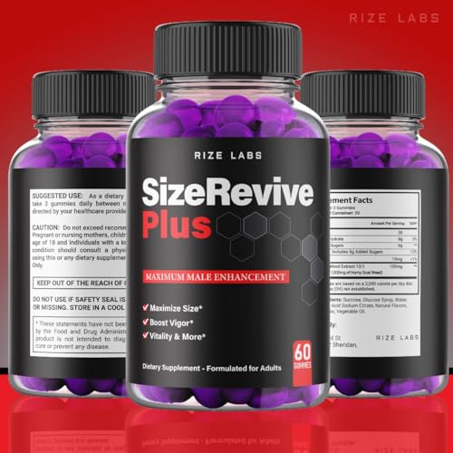 (Official) Size Revive Plus Gummies, Size Revive Plus for Men, Size Revive Plus Enhacement Performance Supplement Reviews, SizeRevive Support, Size Revive Plus Gomitas (60 Gummies)