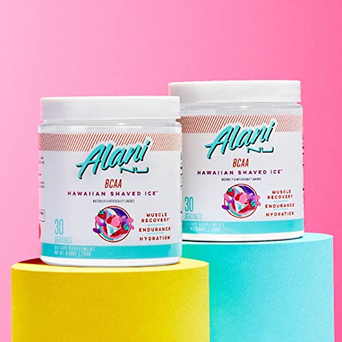 Alani Nu BCAA Hawaiian Shaved ICE | Branch Chain Essential Amino Acids | 2:1:1 Formula | Supplement Powder | Muscle Recovery Vitamins for Post-Workout | 30 Servings