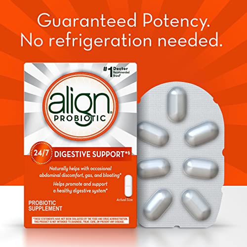 Align Probiotic, Probiotics for Women and Men, Daily Probiotic Supplement for Digestive Health*, #1 Recommended Probiotic by Doctors and Gastroenterologists‡, 14 Capsules