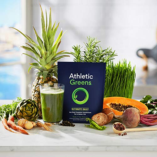 Athletic Greens Ultimate Daily, Whole Food Sourced All in One Greens Supplement Powder, NSF Certified, GlutenFree, Vegan and Keto Friendly, 30 Day Supply, 360 Grams (Athletic Greens Ultimate Daily)