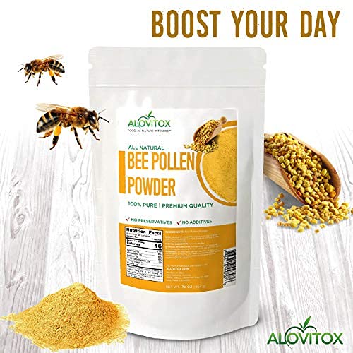 Alovitox Bee Pollen Powder 5lb | 100% Pure, Fresh Natural Raw Bee Pollen | Superfood Packed Bee Pollen with Antioxidant, Protein, Vitamins B6, B12, C, a & More | Bee Friendly & Gluten Free