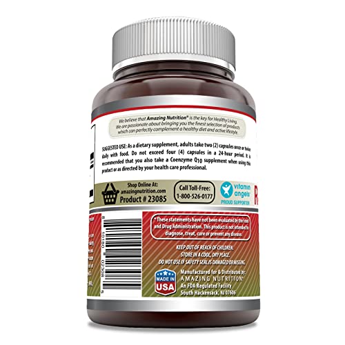 Amazing Formulas Red Yeast Rice 1200mg Per Serving Capsules Supplement | Non-GMO | Gluten Free | Made in USA (120 Count | 2 Pack)