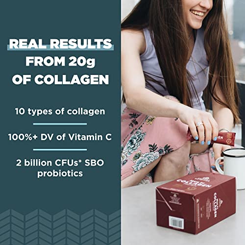 Ancient Nutrition Collagen Powder Protein, Unflavored Multi Collagen Powder Packets with Vitamin C, Pack of 40, Hydrolyzed Collagen Peptides Powder Packets Supports Skin and Nails, Gut Health