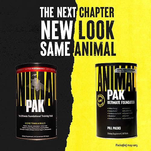 Animal Pak - Convenient All-in-One Vitamin & Supplement Pack - Zinc, Vitamins C, B, D, Amino Acids and More - Sports Nutrition Performance Mulitvitamin for Women & Men - Updated Version - 44 Count