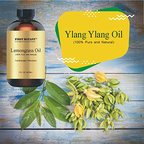 100% Pure Ylang Ylang Oil - Premium Ylang-Ylang Essential Oil for Aromatherapy, Massage, Topical & Household Uses - 1 fl oz (Ylang Ylang)