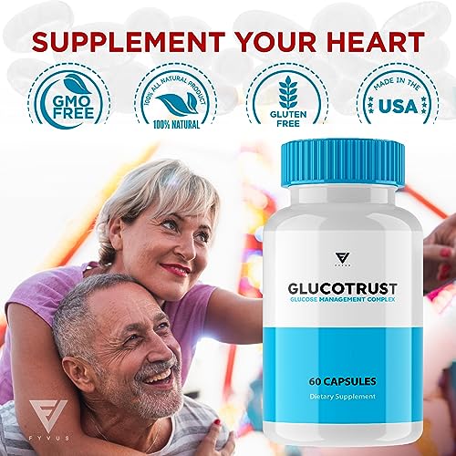 (2 Pack) Glucotrust Capsules, Gluco Trust Blood-Sugar Pills Original - Glucotrust Reviews Supplement Maximum Edge Advanced Formula Gluctrust Tablets Glucose Complex Balance Health (120 Capsules)