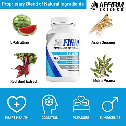 AFFIRM Science AFFIRM L-Citrulline Dietary Supplement 750mg 150 Tablets (75 Day Supply) | Improves Male ED Performance | Created by Dr. Judson Brandeis 1