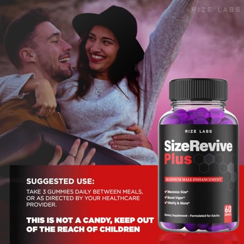 (Official) Size Revive Plus Gummies, Size Revive Plus for Men, Size Revive Plus Enhacement Performance Supplement Reviews, SizeRevive Support, Size Revive Plus Gomitas (60 Gummies)