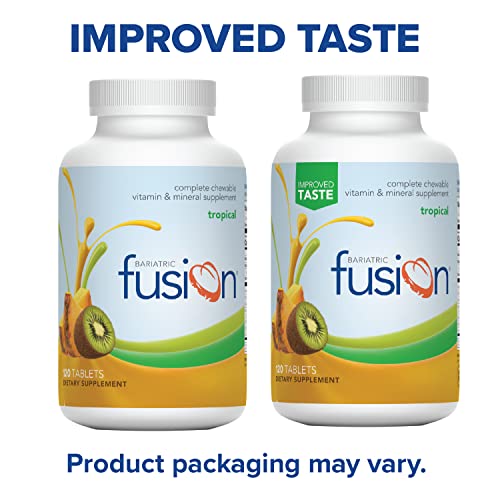 Bariatric Fusion Tropical Complete Chewable Bariatric Multivitamin with Iron for Bariatric Surgery Patients Including Gastric Bypass and Sleeve Gastrectomy - 120 Tablets