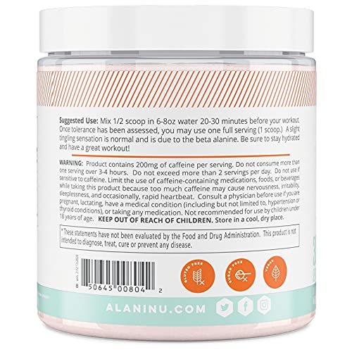 Alani Nu Pre Workout Powder Mimosa | Amino Energy Boost | Endurance Supplement | Sugar Free | 200mg Caffeine | L-Theanine, Beta-Alanine, Citrulline | 30 Servings